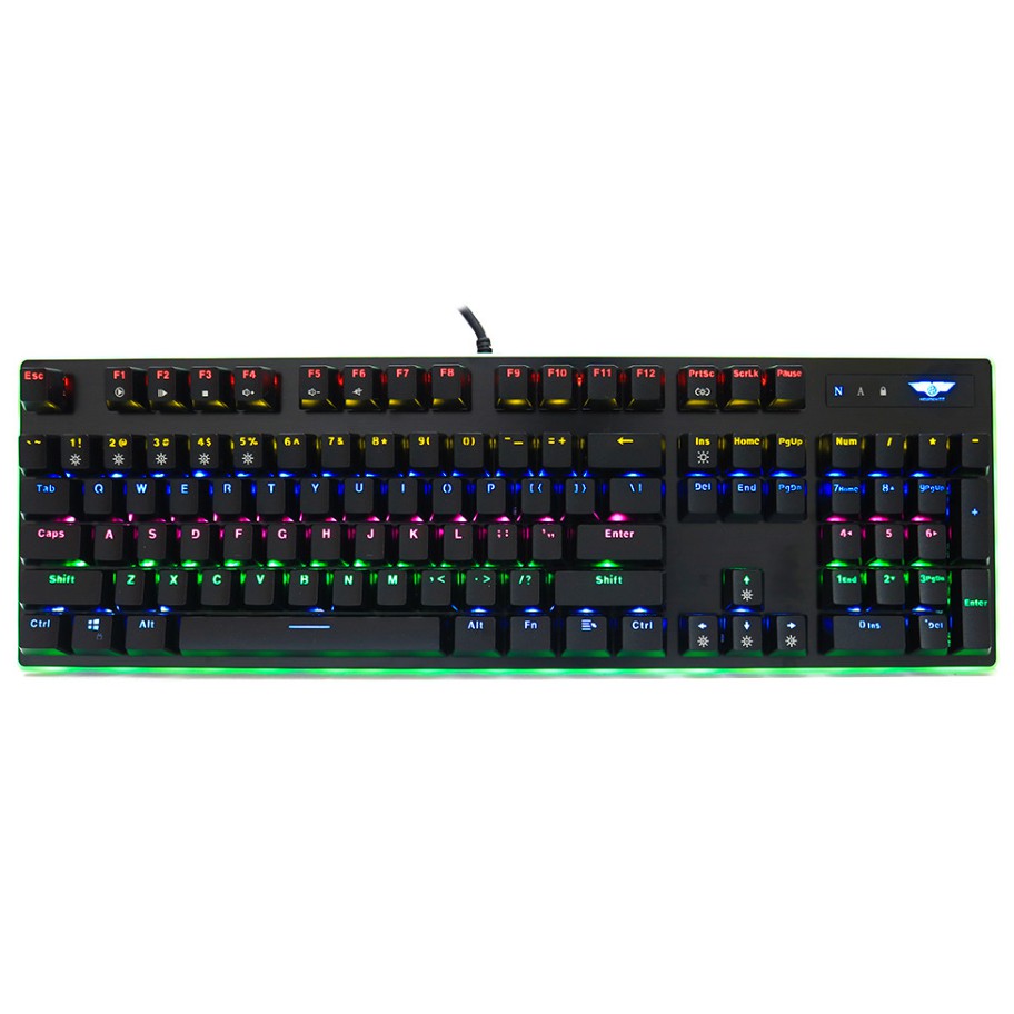 [Mã 157ELSALE hoàn 7% đơn 300K] Bàn phím gaming Newmen GM550 LED RGB