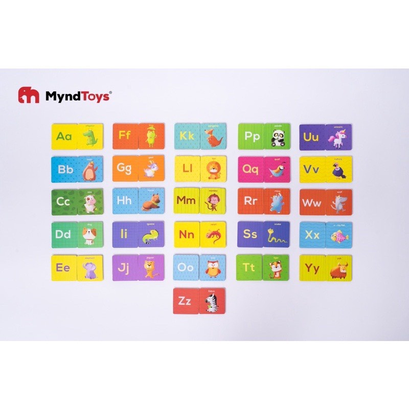 Đồ chơi Myndtoys Việt Nam - Bộ xếp Hình MyndToys Animal Alphabet (Learning A-Z) Dành Cho Các Bé Trên 2