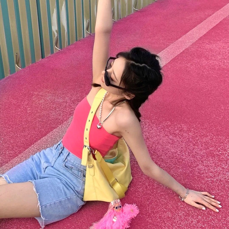 Áo ống kiêm khăn vuông trùm đầu ôm ngực hot girl sành điệu thời thượng kiểu văn hoá truyền thống đường phố