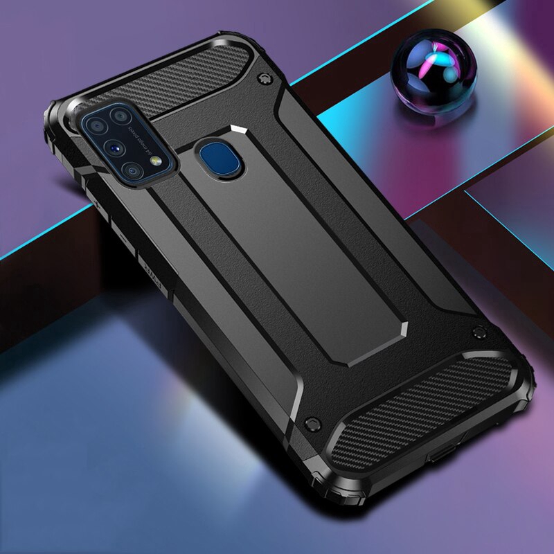 Ốp điện thoại nhựa PC + TPU + Hybrid chống sốc kiểu áo giáp cho Samsung Galaxy M31