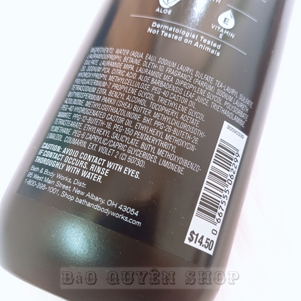 Sữa tắm nam 3in1 Bath & Body Works Noir Men’s Collection Hair, Face & Body Wash 295mL