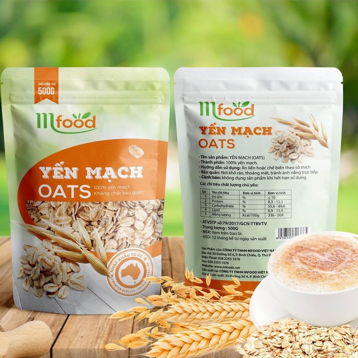 Yến Mạch Úc  Cán Vỡ Thương Hiệu Mfood 1KG