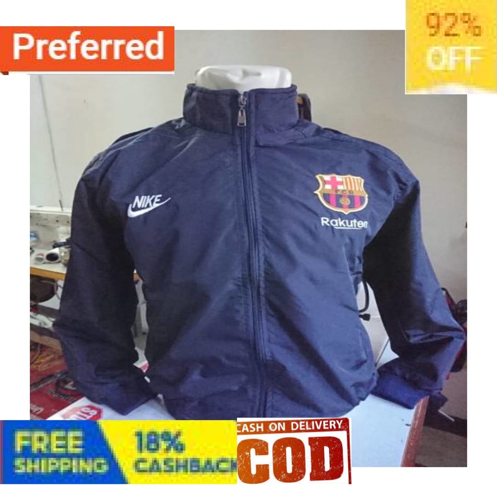 Áo Khoác Bóng Chày kpop Taslan Playmaker Barcelona FCB Maroon Wp Cao Cấp Cỡ Lớn Dày Dặn Ấm Áp Mới Hàn Quốc