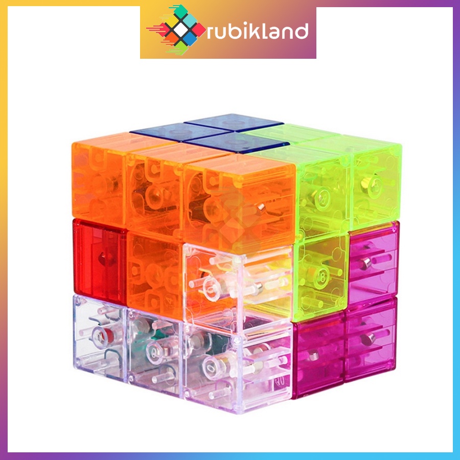 Khối Rubik Lắp Ráp Magic Magnetic Cube YongJun Nam Châm Trong Suốt Rubic Đồ Chơi Trí Tuệ Trẻ Em