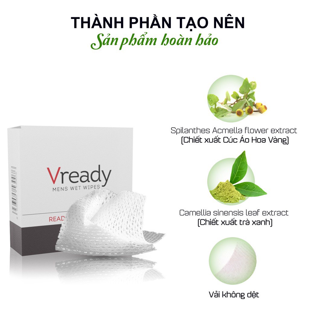 Khăn Lau Nam Giới Tăng Cường Sinh Lý Kéo Dài Thời Gian VREADY