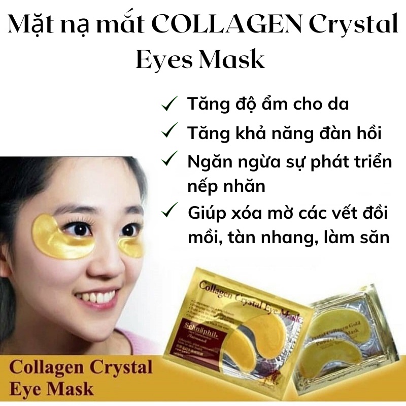 Mặt nạ mắt collagen Crystal Eyes Mask giảm quầng thâm giảm bọng EMIO MNM01