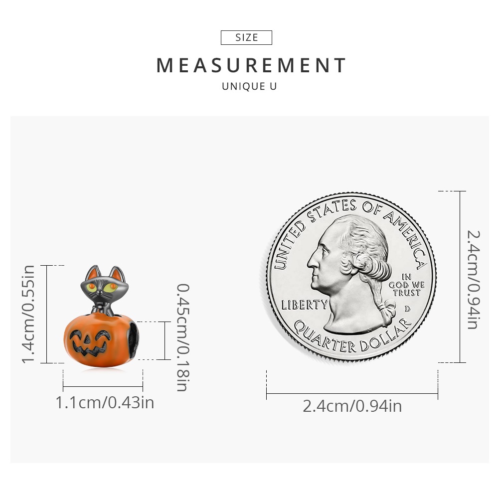 Hạt charm BAMOER bạc 925 thiết kế phong cách Halloween với nhiều kiểu tuỳ chọn