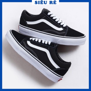 Giày 𝐕𝐀𝐍𝐒 đen, giày thể thao 𝐕𝐀𝐍𝐒 𝐎𝐋𝐃 𝐒𝐊𝐎𝐎𝐋 đen vạch trắng nam nữ