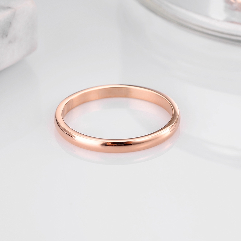 Nhẫn XIAOBOACC bằng thép titan mạ vàng 18K phong cách Hàn Quốc thời trang