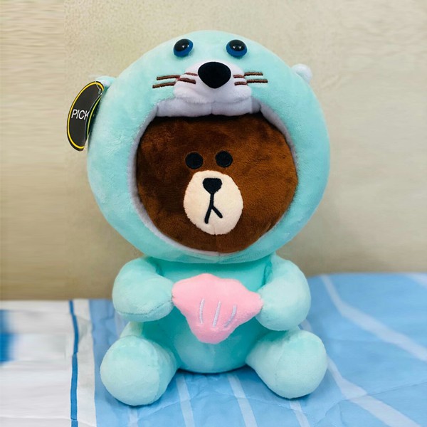 GẤU BROWN NHỒI BÔNG COSPLAY HẢI CẨU (28 CM) GB171