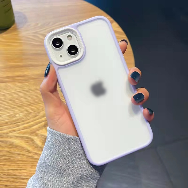 Ốp điện thoại trong suốt màu nhám chống sốc cho iPhone 13 pro max 13 mini 12 11 pro max x xs max xr 7 8 plus se 2020 | BigBuy360 - bigbuy360.vn