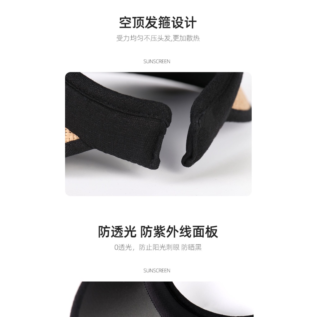 Mũ Cói Rộng Vành Chống Nắng Thiết Kế Hở Chóp Thời Trang Mùa Hè Phong Cách Hàn Quốc Mới Cho Nữ