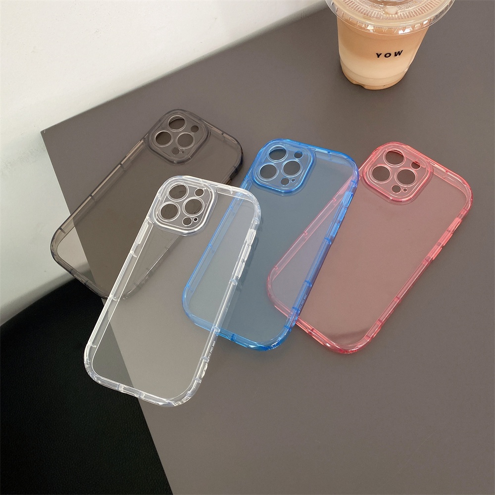 Ốp Điện Thoại TPU Mềm Trong Suốt Dày Dặn Chống Sốc Chống Trầy Xước Cho IPhone 13 12 11 Pro Max X XS XR 8 7 Plus