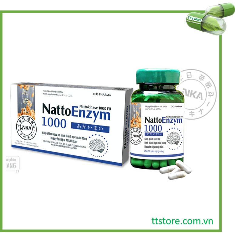 NattoEnzym DHG, Red Rice/ Gạo đỏ, 670 FU/ 1000 FU - Nattokinase - [Natto enzym, nattoenzyme, natto enzyme]