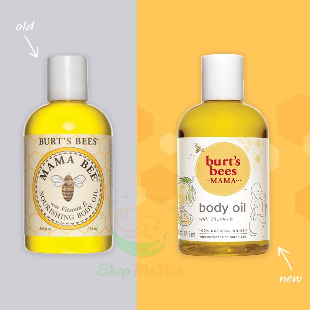 Dầu massage chống rạn da cho mẹ bầu Burt's Bees Mama Bee 115ml.