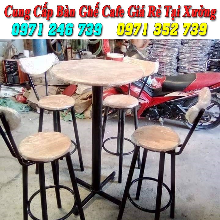 Bàn ghế cafe chân cao giá cực rẻ