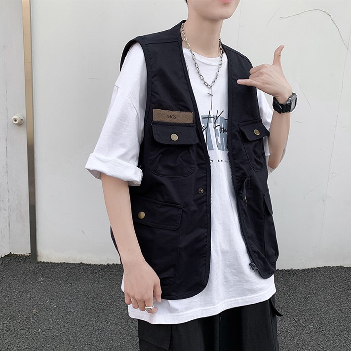 Áo Gile Khoác Nam Kiểu Dáng Cá Tính Phong Cách Unisex Cực Chất Ngầu