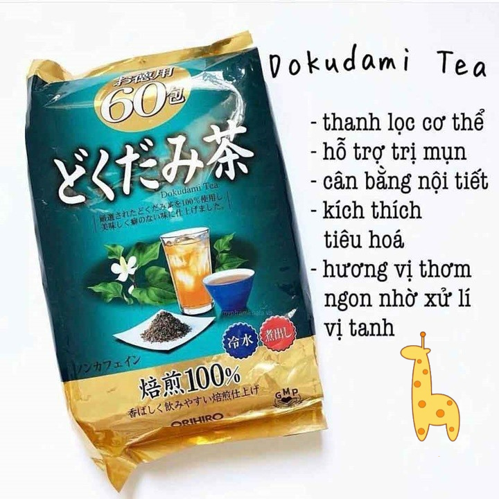 Trà Diếp Cá Nhật Bản Orihio 60 Gói Thanh Nhiệt Giải Độc