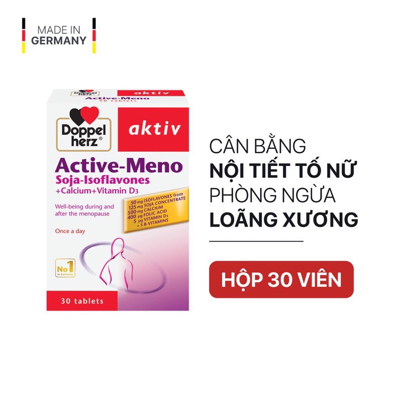 Viên uống cân bằng nội tiết tố nữ Doppelherz Aktiv Active Meno 30 viên