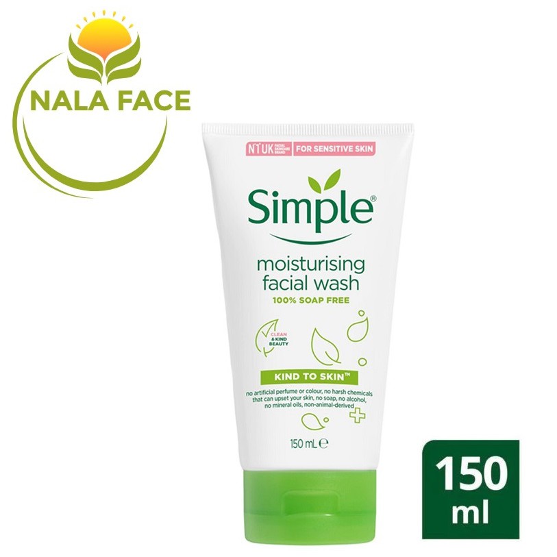 Sữa rửa mặt Simple Sensitive Skin Experts Moisturising Facial Wash 150ml (cho da khô)