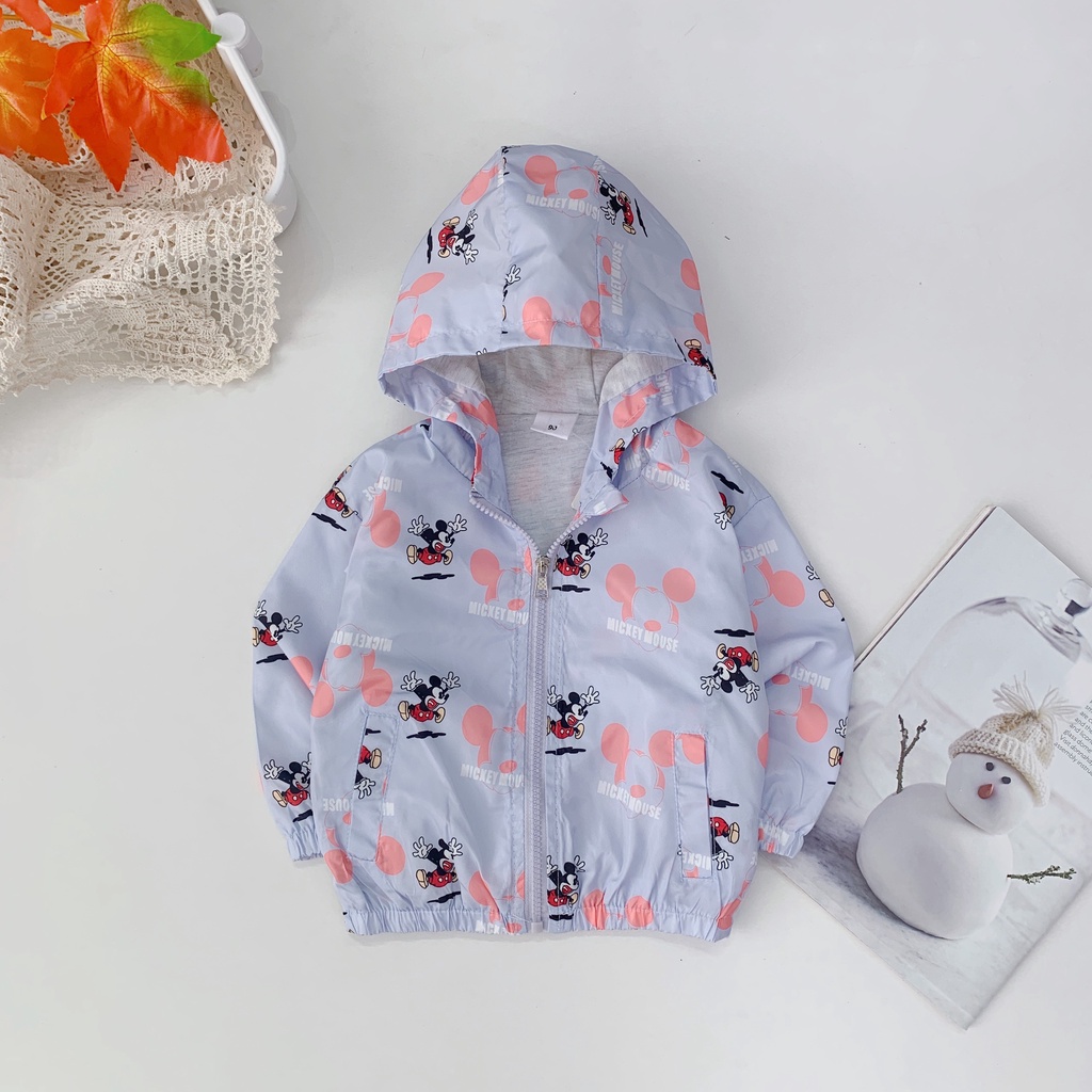 Áo khoác gió lót cotton Quảng Châu cho bé trai, bé gái 8-17kg-20A032