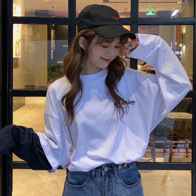 Áo nữ tay dài dáng rộng phong cách Hàn Quốc | BigBuy360 - bigbuy360.vn