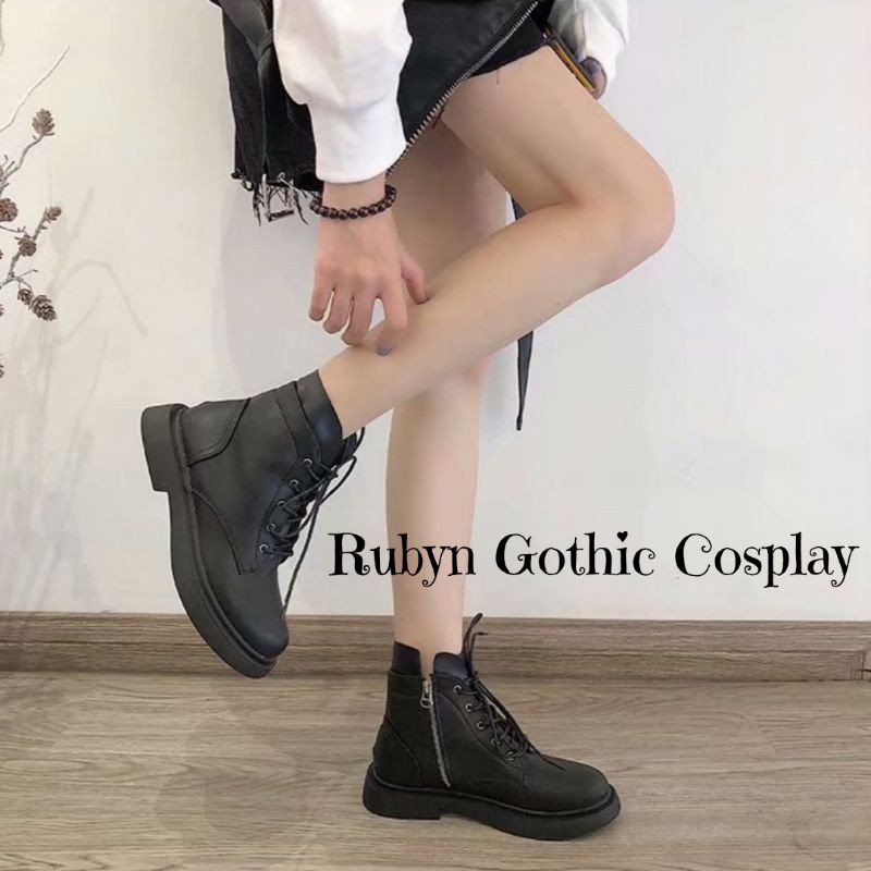 [CÓ SẴN] 🔥 Giày Boots Chiến Binh Cổ Lửng 2 Tầng Khóa Kéo cá tính | BigBuy360 - bigbuy360.vn