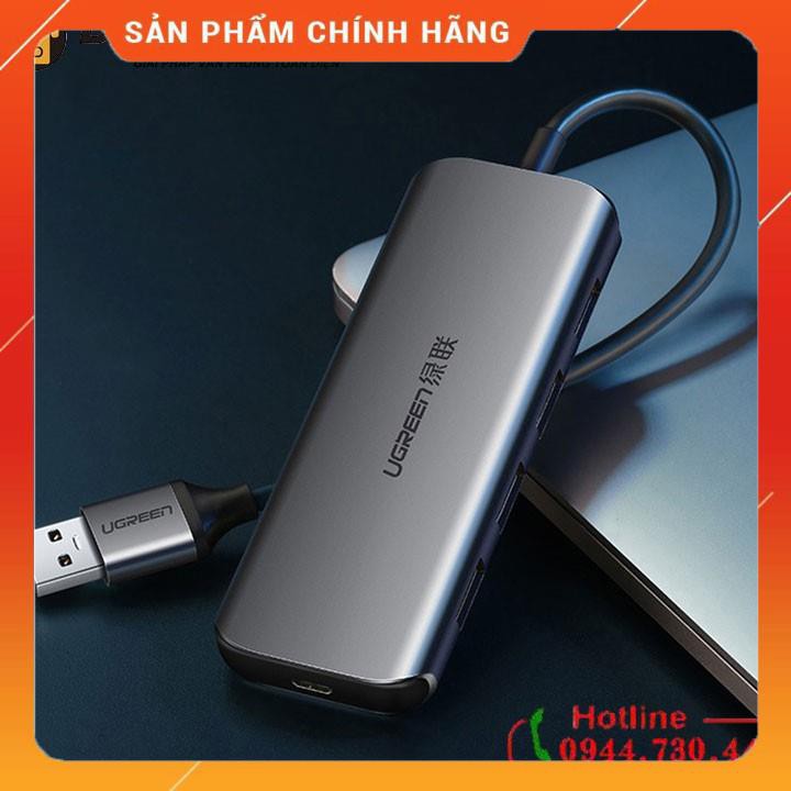 Bộ chia USB 3.0 1 ra 4 vỏ nhôm UGREEN 50768 dailyphukien