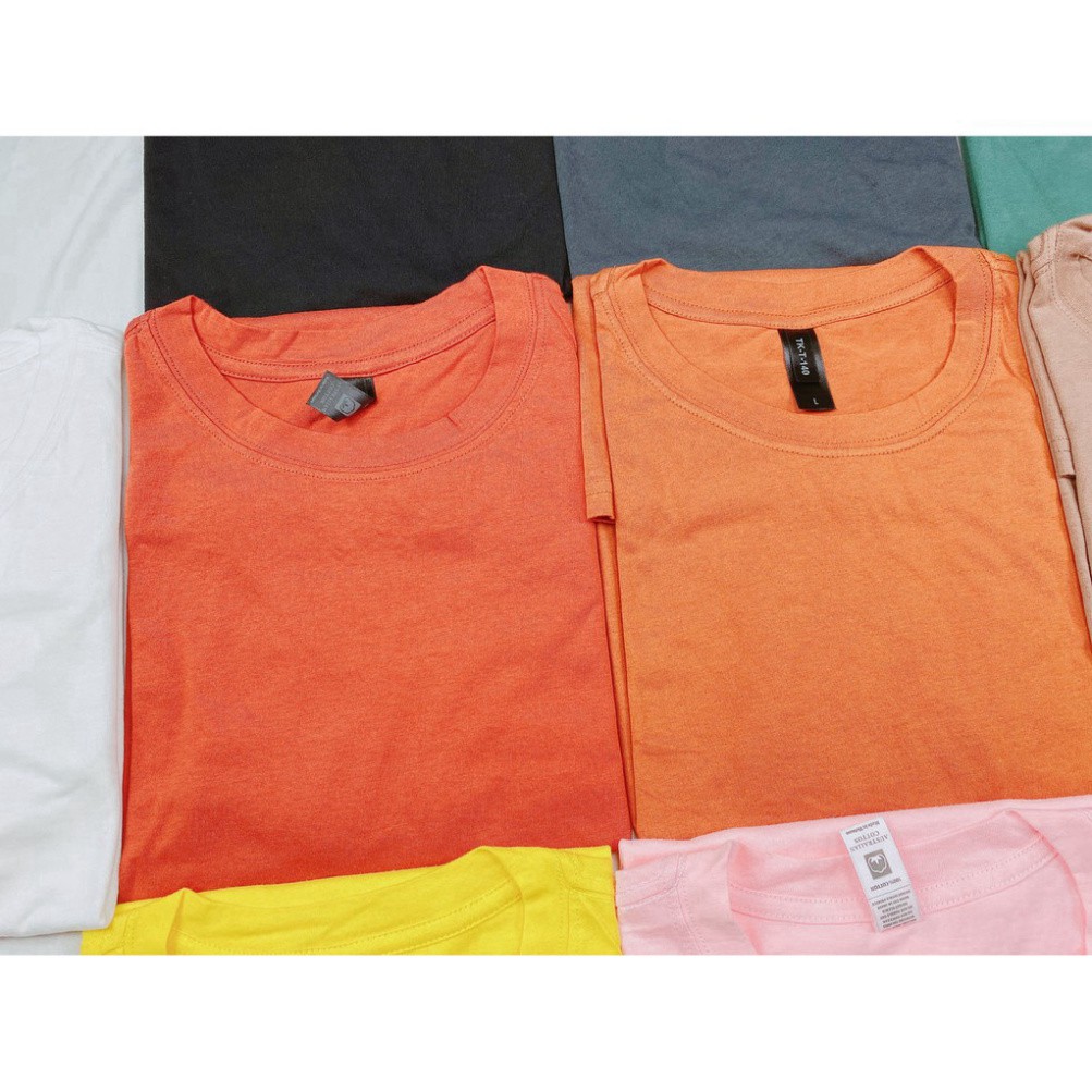 TYA Áo Thun trơn tuột Tay Lỡ Vải Cotton 100% TK140, Form Rộng Oversize Bigsize Cho Nam và Nữ, nhiều Size phổ biến Màu, K