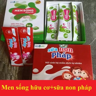 Bộ đôi men sống hữu cơ Ecolife và sữa non Pháp Ecolife cho bé ăn ngon,ngủ tốt,hết rối loạn tiêu hóa