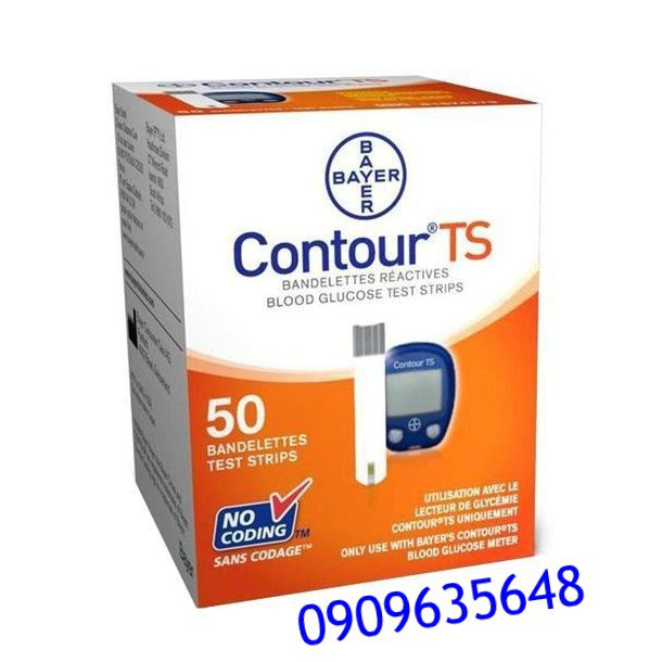 Que thử đường huyết Bayer Contour TS 50