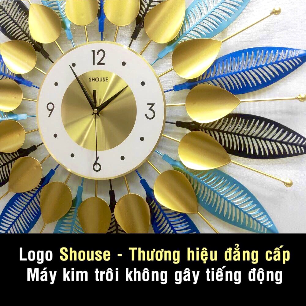 Đồng Hồ Treo Tường Kim Trôi Hiện Đại Trang Trí Cao Cấp SHOUSE DC111 Loại Lớn phù hợp cho phòng khách