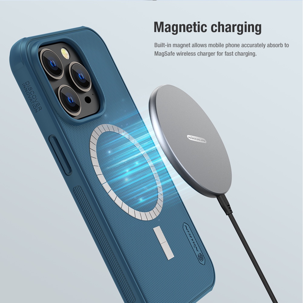 Ốp điện thoại Nillkin bằng TPU + PC siêu mỏng mặt nhám từ tính chống sốc/ dấu vân tay thích hợp cho iPhone 14 Pro
