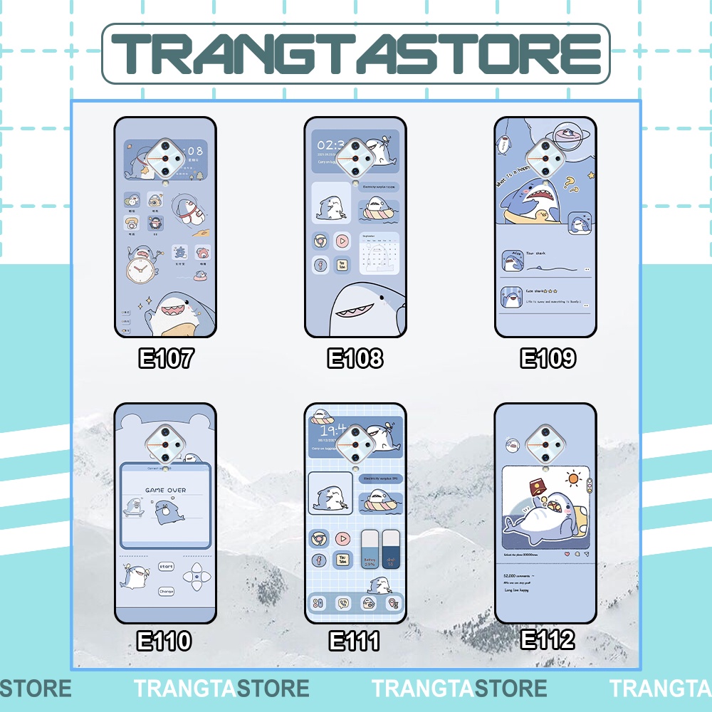 Ốp Vivo S1 / S1 Pro in hình nền cá mập đáng yêu giá rẻ