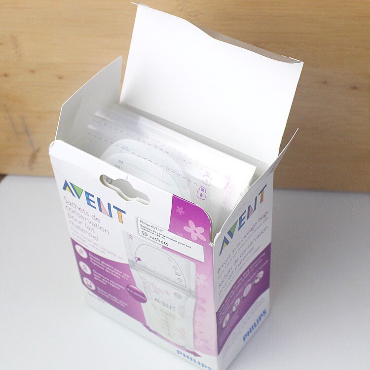 Túi Trữ Sữa Avent 180ml,Trữ Sữa Sau Sinh,Sử Dụng Tiện Lợi,An Toàn,1 Hộp 50 Túi, Có Bán Lẻ 10 Túi