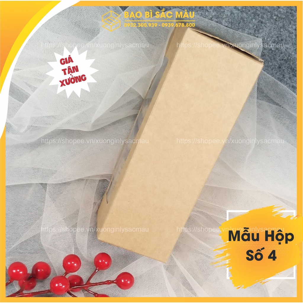 5 Hộp giấy kraft đựng chai nước hoa, lọ mỹ phẩm... Hộp số 4