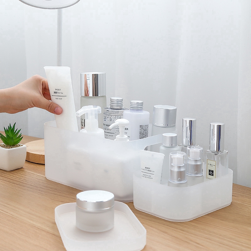 Kệ Đựng Mỹ Phẩm 6 Ngăn Đa Năng 3 Kích Thước Màu Trắng/Xanh Dương Tùy Chọn
