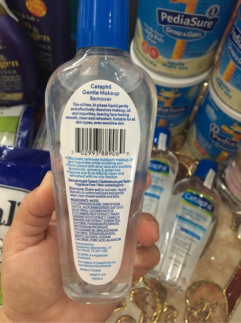 Hàng nội địa Mỹ Nước Tẩy Trang Cetaphil Gentle Makeup Remover Bill Mỹ