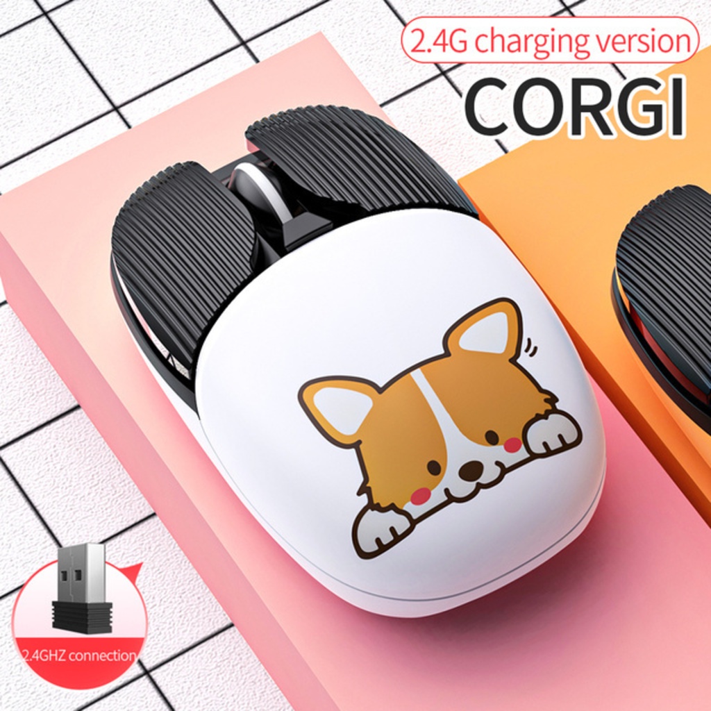 Chuột bluetooth Không Dây 2.4G + Chuột Hoạt Hình 3 Chế Độ