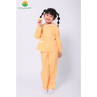 Bộ pijama Việt Thắng quần dài, áo dài bé gái COTTON B70.2212