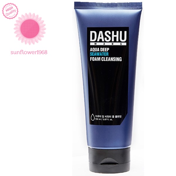 DASHU Mans Aqua Deep Seawater Foam Cleansing 150ml, Sữa rửa mặt tạo bọt nước biển sâu [sunflower1968]