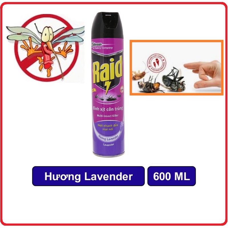 BÌNH XỊT CÔN TRÙNG RAID CÁC LOẠI 600+660+700ml & 300ml