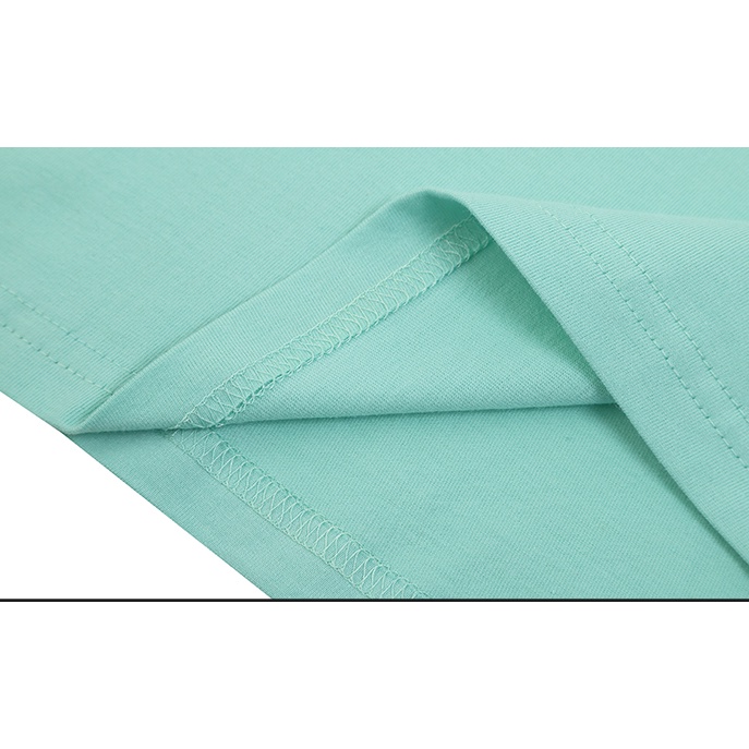 Áo phông Nelly Heybig ngắn tay trơn màu xanh bạc hà