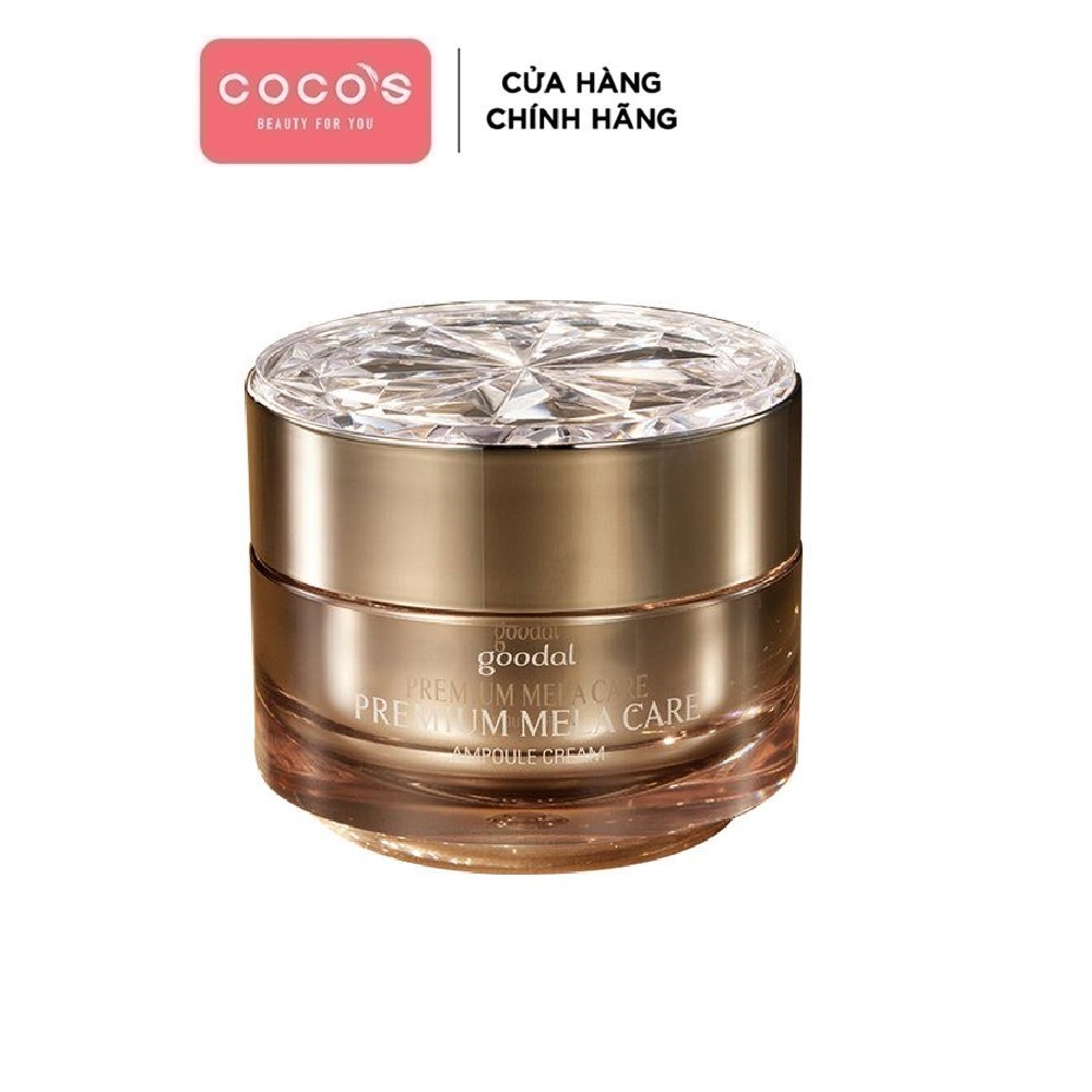 Kem dưỡng da ngăn ngừa lão hoá chiết xuất ốc sên vàng Goodal Premium mela Care ampoule Cream 50ml