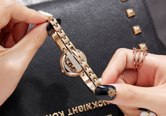 Đồng Hồ Nữ GEDI 2701 Mặt Nhũ Chính Hãng
