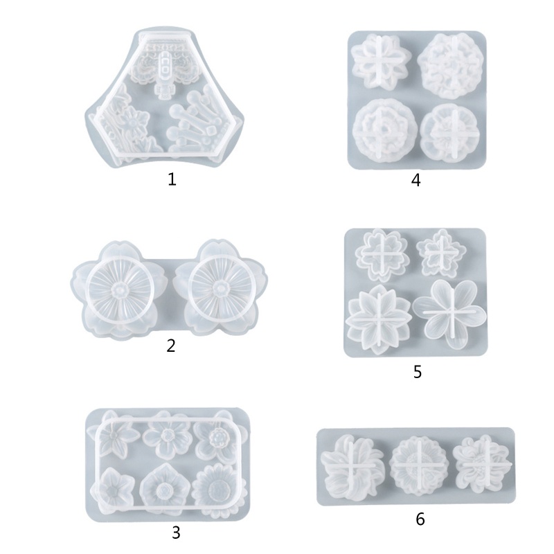 Khuôn Silicone Làm Trang Sức Hình Bông Hoa Độc Đáo Tiện Dụng Diy