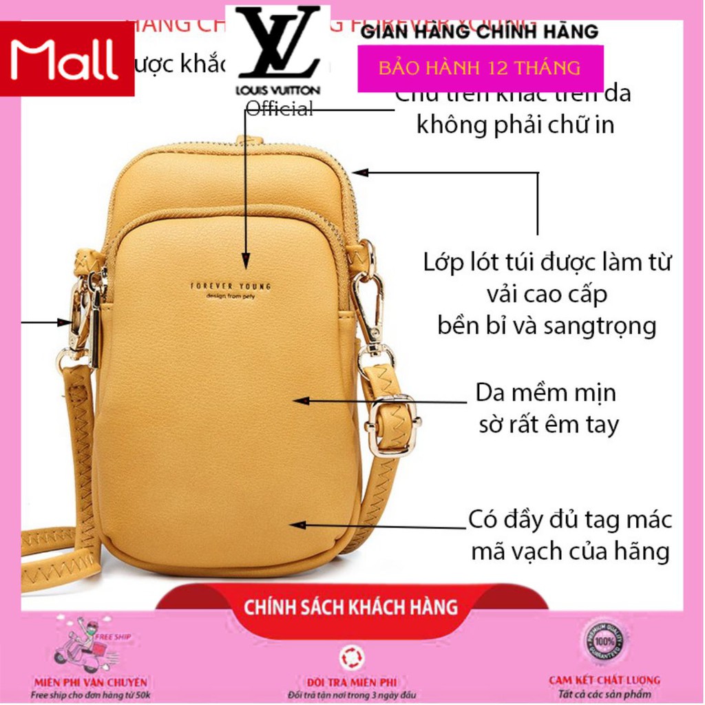 Túi Đeo Chéo Nữ Đựng Điện Thọai FOREVER YOUNG Siêu Đẹp FY02 - shop mal