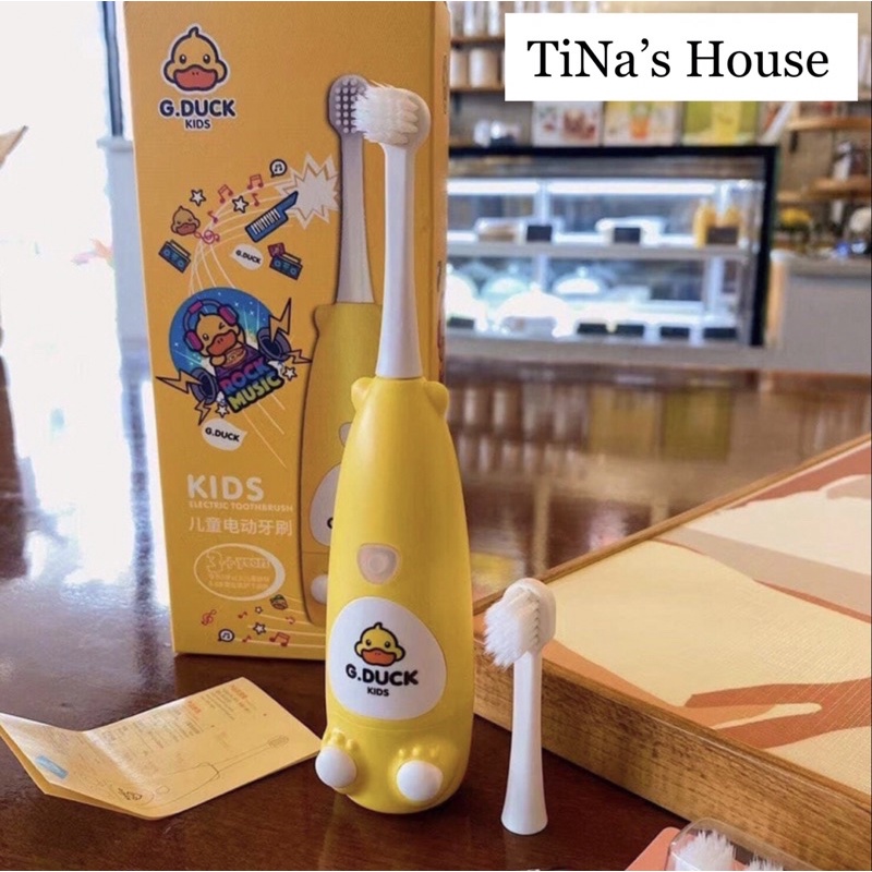 Bàn Chải Đánh Răng Hình Chữ U Bằng Silicon Cho Bé, Bàn Chải Điện Đánh Răng Tự Động G Duck Vịt Vàng Cao Cấp Cho Trẻ Em.