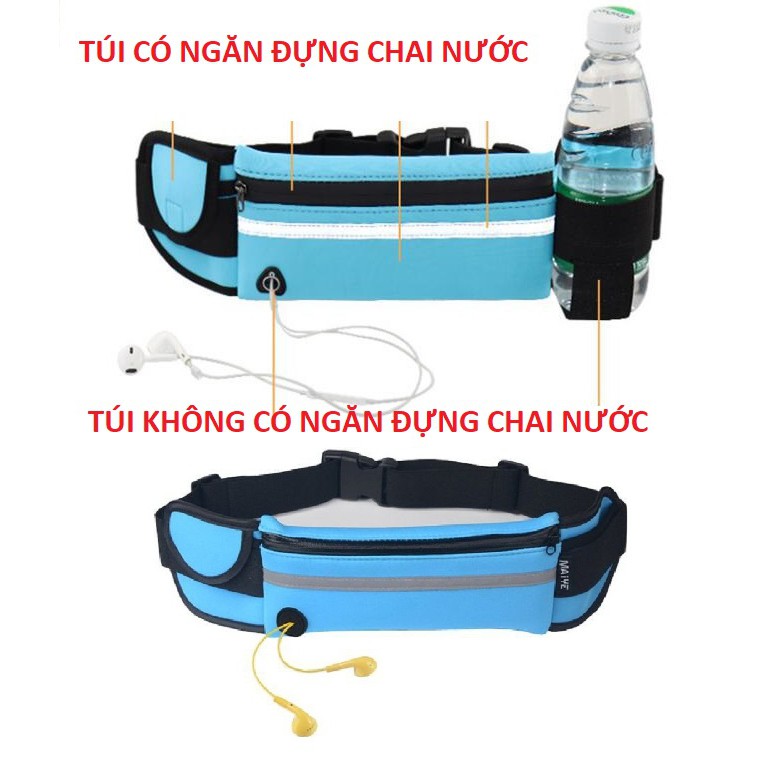 [FREESHIP] Túi đeo hông, đeo bụng nam, nữ chạy bộ thể thao có ngăn đựng chai nước