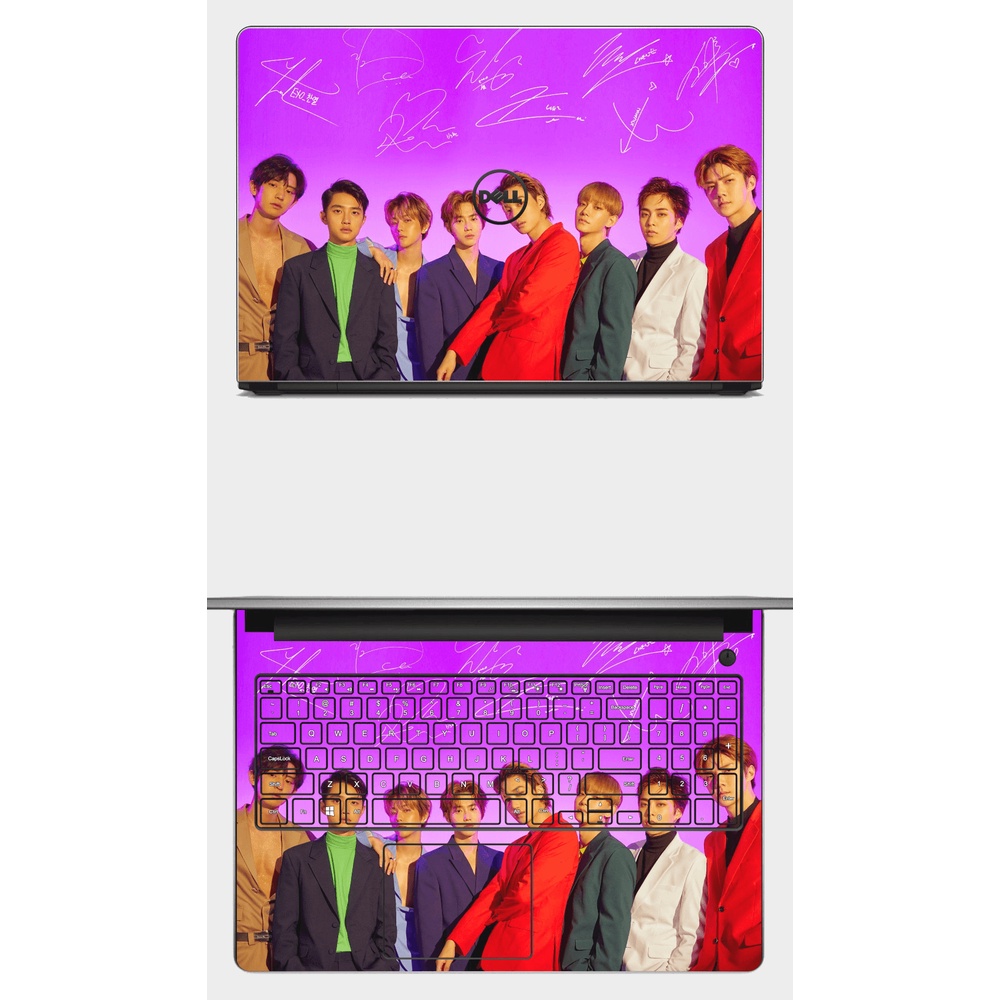 [EXO] SKIN dán Laptop in hình nhóm nhạc EXO. Đủ các dòng máy: Asus, Acer, Dell, HP,... In hình theo yêu cầu